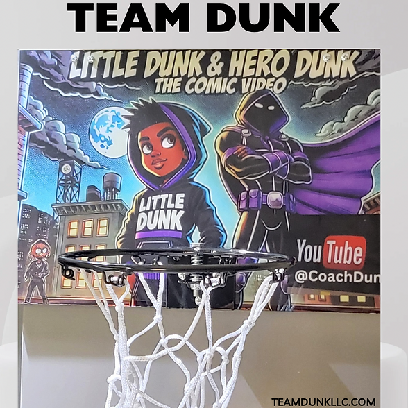 Team Dunk Little Dunk and Hero Dunk mini basketball hoop set