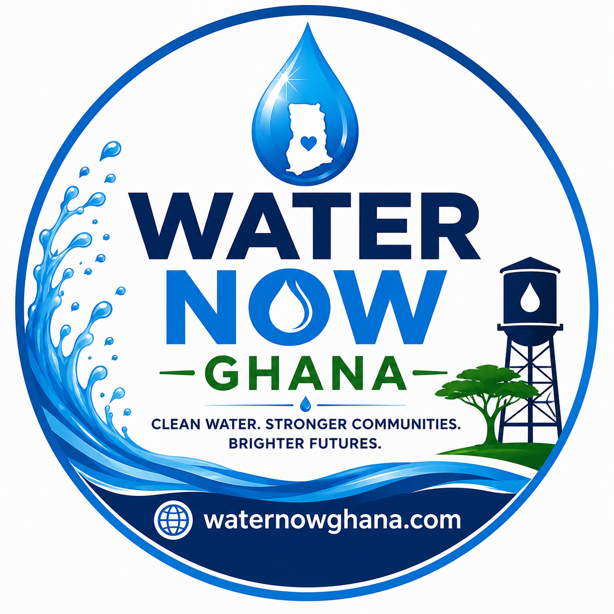 Water Now Ghana logo